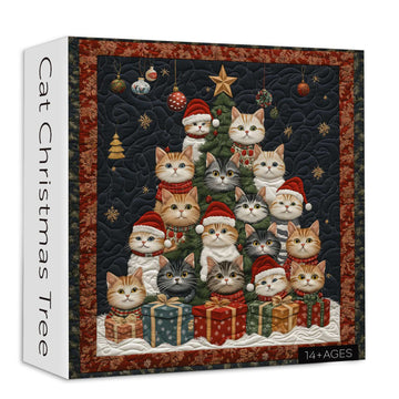 Cat Christmas Tree Jigsaw Puzzle 1000 pezzi